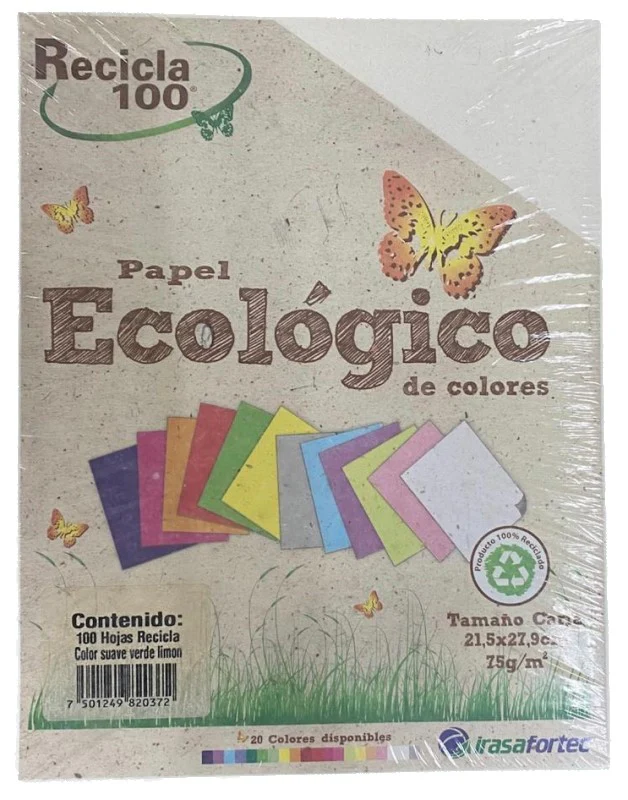 Papel Bond Color  Carta Recicla 100 Irasa® [Cien hojas/Paquete/Resma] - Image 24
