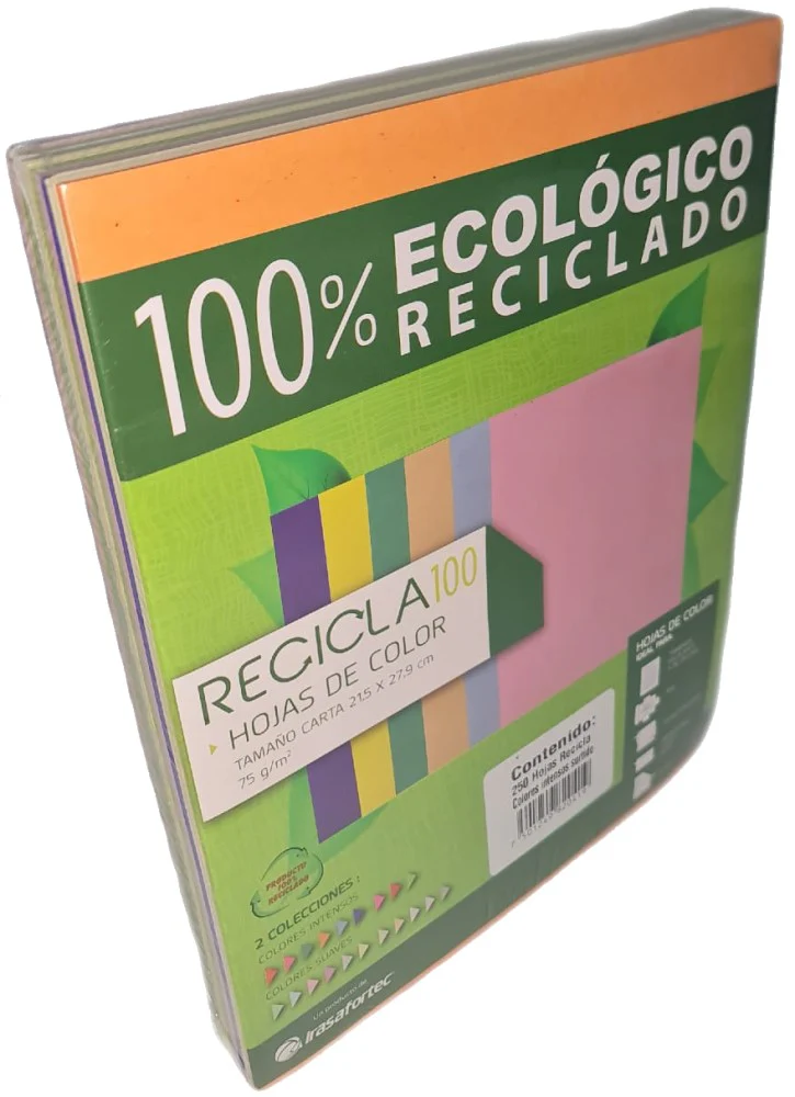 Papel Bond Color  Carta Recicla 100 Irasa® [Cien hojas/Paquete/Resma] - Image 9