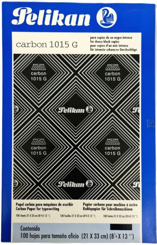Papel Carbón 1015 G c/100 Negro Oficio Pelikan® [Caja]