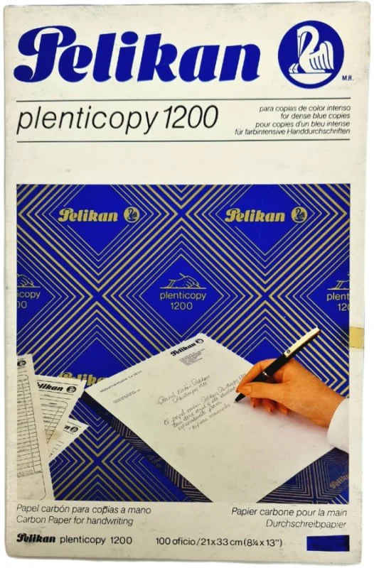 Papel Carbón Plenticopy 1200 c/100 Azul Oficio Pelikan® [Caja] - Image 2