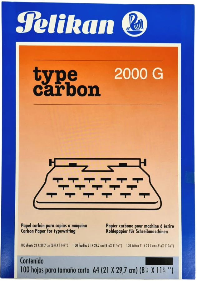 Papel Carbón Type 2000 G c/100 Negro Carta Pelikan® [Caja]