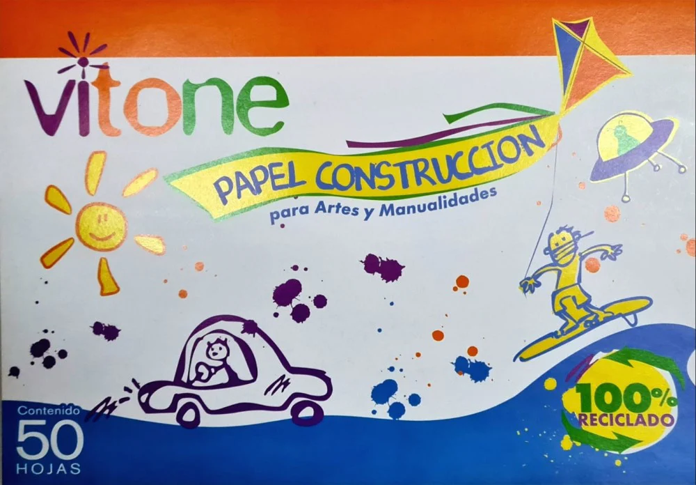 Papel Construpack Block Vitone 50Hjs Colores 48.5×34.5 Copamex® 237374242 [Bloque]