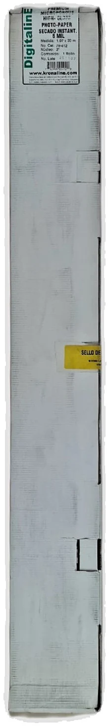 Papel Fotográfico Rollo Híbrido High Gloss N/2" 1.07×30m KronalinE® PH412 [Rollo] - Image 3