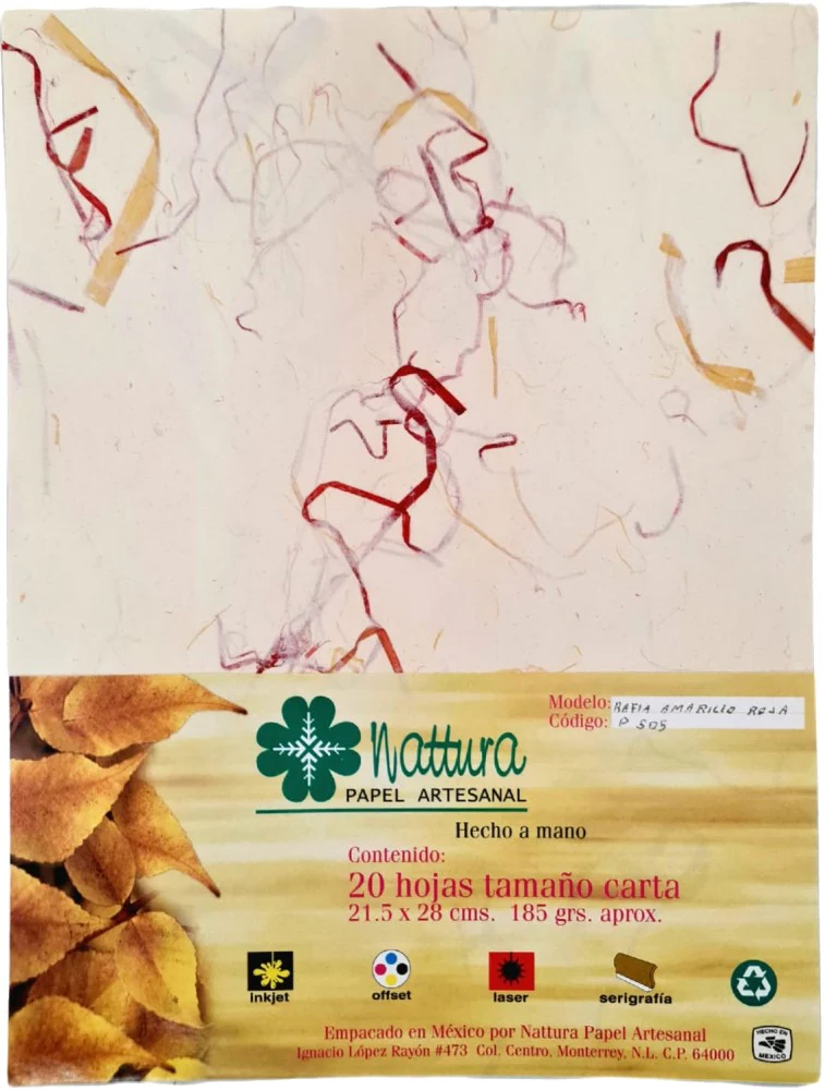 Papel Hecho Mano  185g c/20 Hojas  Carta Nattura® [Paquete] - Image 17