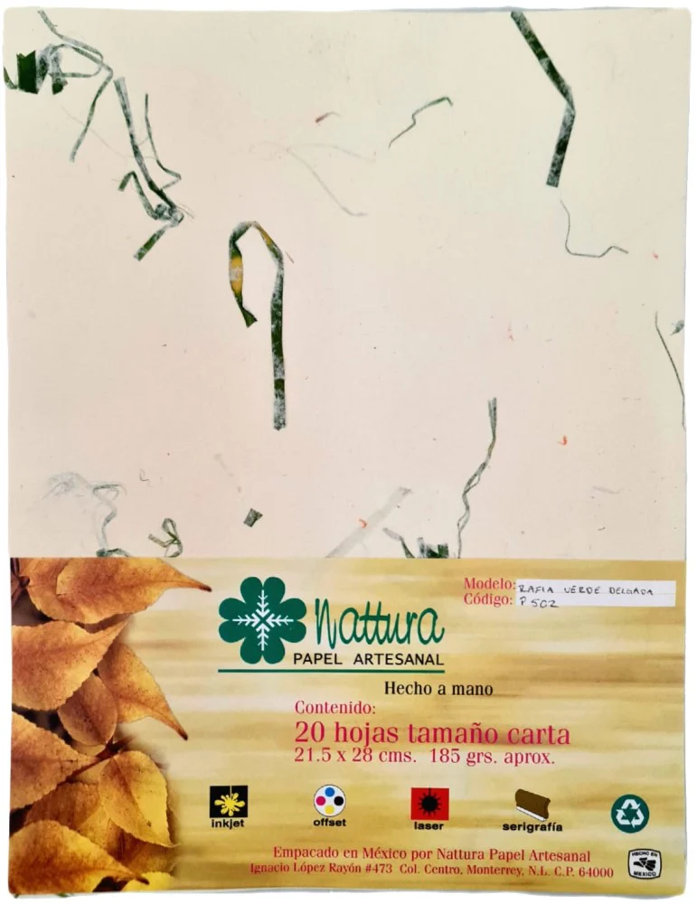 Papel Hecho Mano  185g c/20 Hojas  Carta Nattura® [Paquete] - Image 18