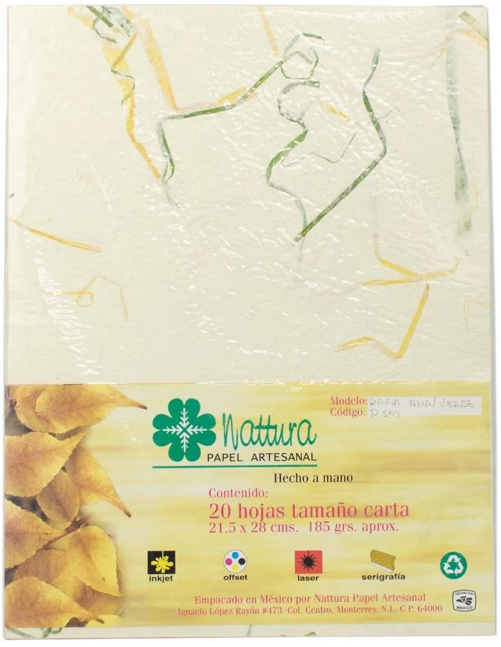 Papel Hecho Mano  185g c/20 Hojas  Carta Nattura® [Paquete] - Image 19