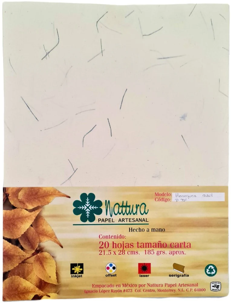 Papel Hecho Mano  185g c/20 Hojas  Carta Nattura® [Paquete] - Image 9