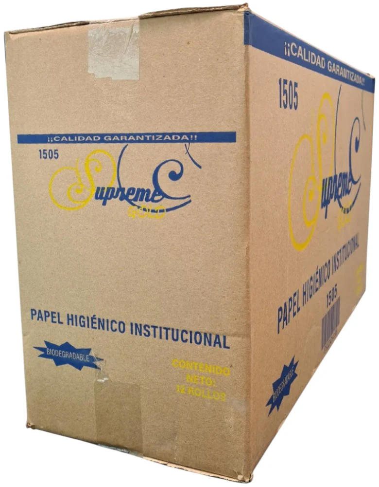 Papel Higiénico Jr. Gold Hoja Doble c/12 Rollos 150m×8.2cm Supreme® 1505 [Caja] - Image 2