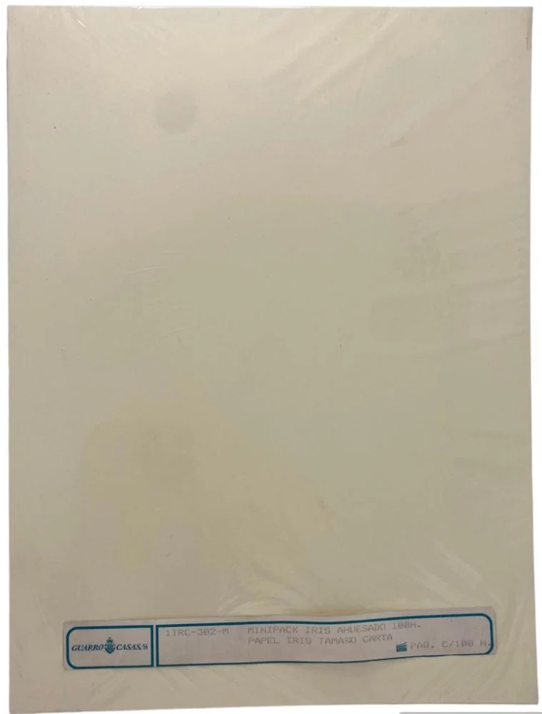 Papel Iris Pack c/100 80g Ahuesado Carta Guarrô Casas® 1IR-302-M [Hoja]
