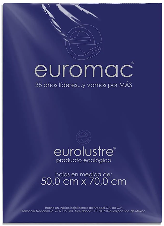 Papel Lustrina  24.5k 50×70 70g  Eurolustre euromac® [Hoja] - Image 5