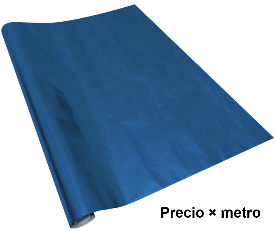 Papel Metalizado Liso Rollo Azul .50×1m Satinado® [Metro]