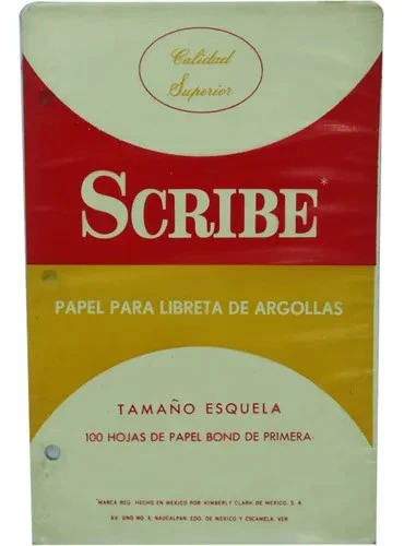 Papel p/Carpeta Esquela 3 perforaciones 100 hojas Blanco Scribe® [Paquete]