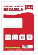 Papel p/Carpeta Esquela 3 perforaciones 100 hojas Raya Scribe® 8220 14×21.7cm [Paquete] - Image 2