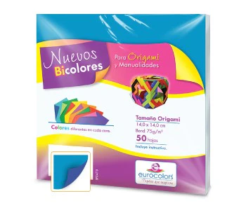 Papel p/Origami  E-Bicolor eurocolors [Paquete] - Image 4