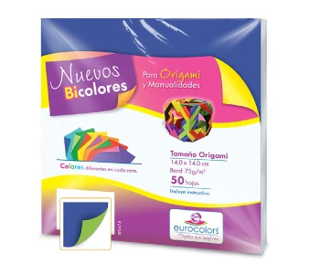 Papel p/Origami  E-Bicolor eurocolors [Paquete] - Image 5
