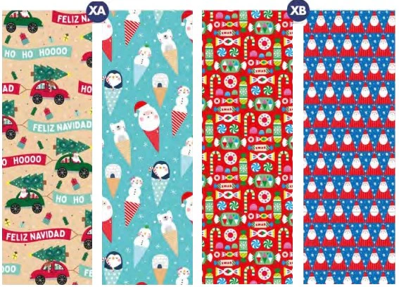 Papel p/Regalo Navidad Couche Modelos Varios 70×100cm LuxArt® [Hoja] - Image 3