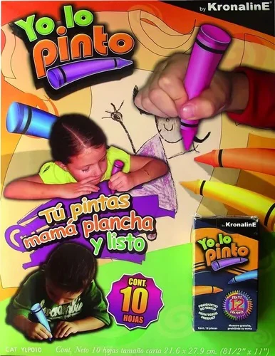 Papel Transfer p/Planchar c/10 Yo Lo Pinto Carta KronalinE® YLP010 [Paquete]