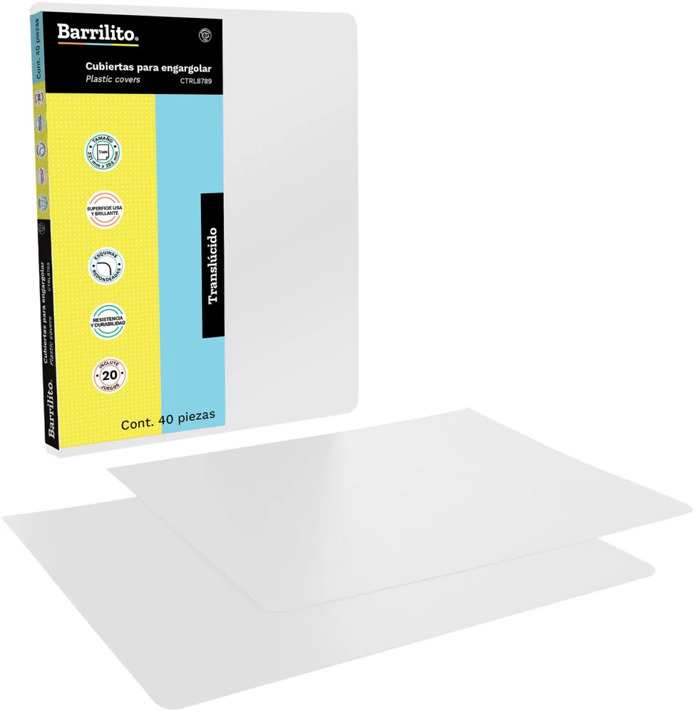 Pasta p/Engargolar c/40 Traslúcida 22×28.6cm Barrilito® CTRL8789 [Paquete] - Image 3
