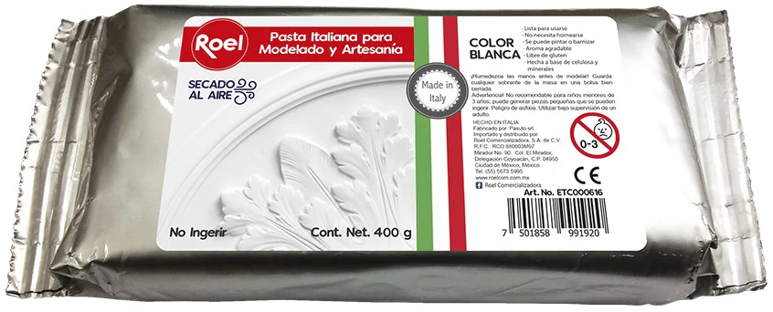 Pasta p/Modelar p/Moldear  400g  Italiana Roel® [Pieza]