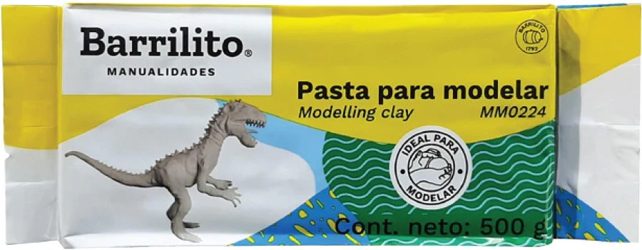 Pasta p/Moldear Endurecible Al Aire Blanco 500g Barrilito® MM0224 [Pieza]