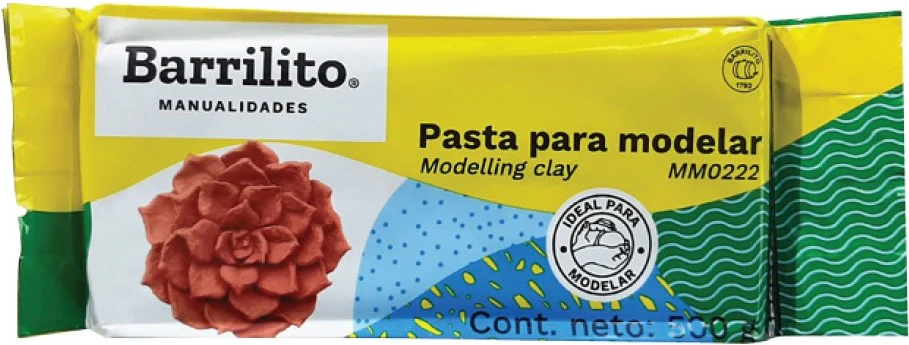 Pasta p/Moldear Endurecible Al Aire Terracota 500g Barrilito® MM0222 [Pieza]