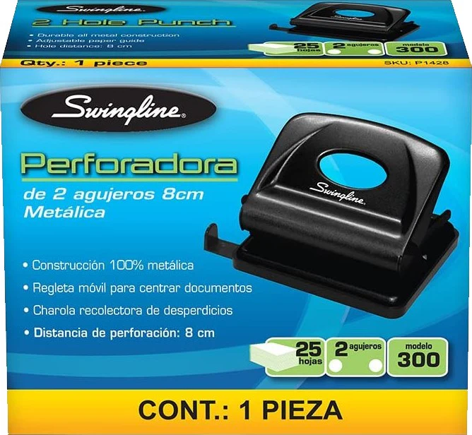 Perforadora Doble 300 p/25 hojas 8cm Swingline® P1428 [Pieza] - Image 2
