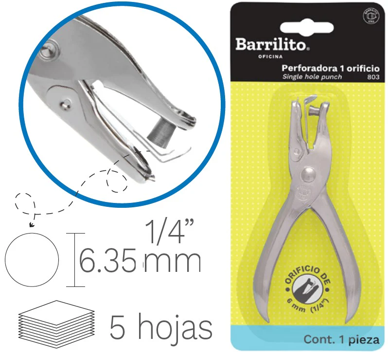 Perforadora Pinza Circulo ¼" Barrilito® 803 [Pieza] - Image 3