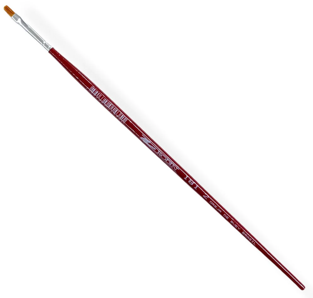 Pincel p/Acrílico 181  Rojo  Largo Plano pelo Oreja Buey Rodin® [Pieza] - Image 6
