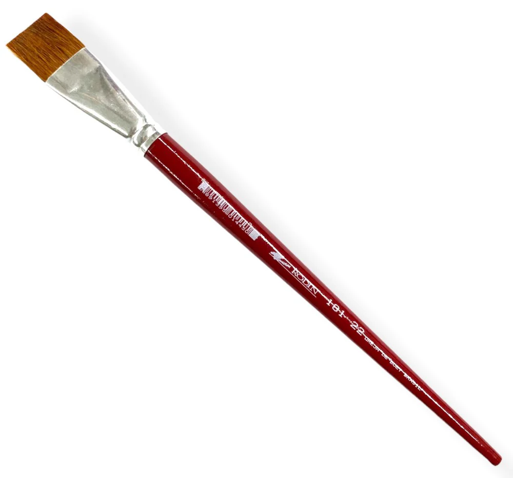 Pincel p/Acrílico 181  Rojo  Largo Plano pelo Oreja Buey Rodin® [Pieza] - Image 8