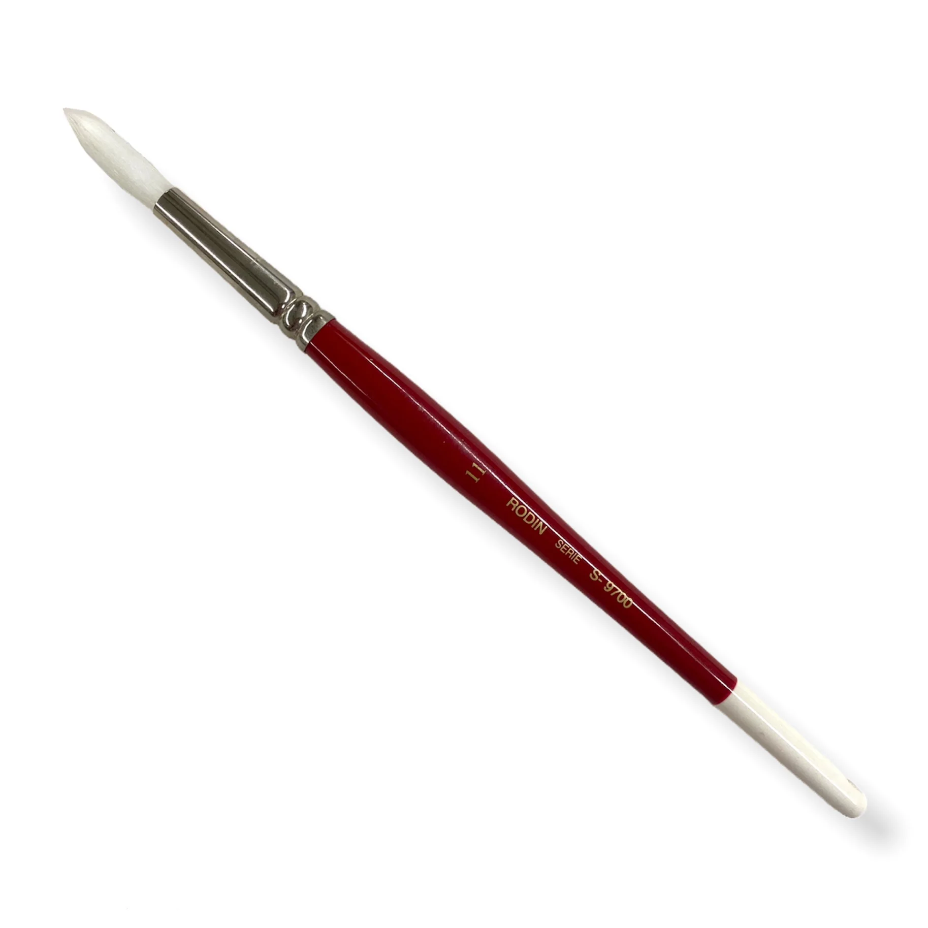 Pincel p/Acrílico 9700 Redondo Sintético #11 Blanco-Rojo Corto Rodin® 9700-11 [Pieza]