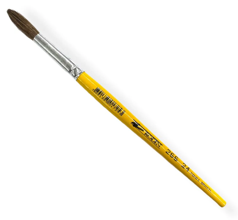 Pincel p/Acuarela 266  Amarillo Corto Largo Redondo pelo de Camello Rodin® [Pieza] - Image 2