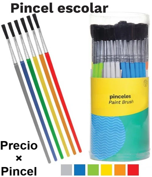 Pincel p/Manualidades Escolar Cal 7-12 Barrilito® KPE12 [Pieza]