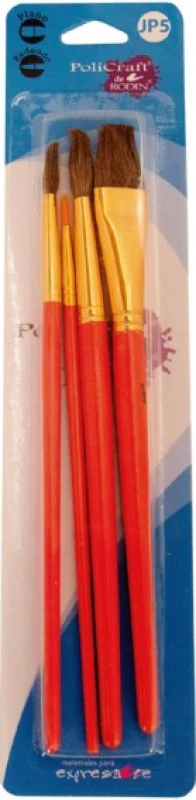 Pincel p/Manualidades Poligraft JP5 Blíster c/4 Red.Pony Rodin® 71959 [Pieza]