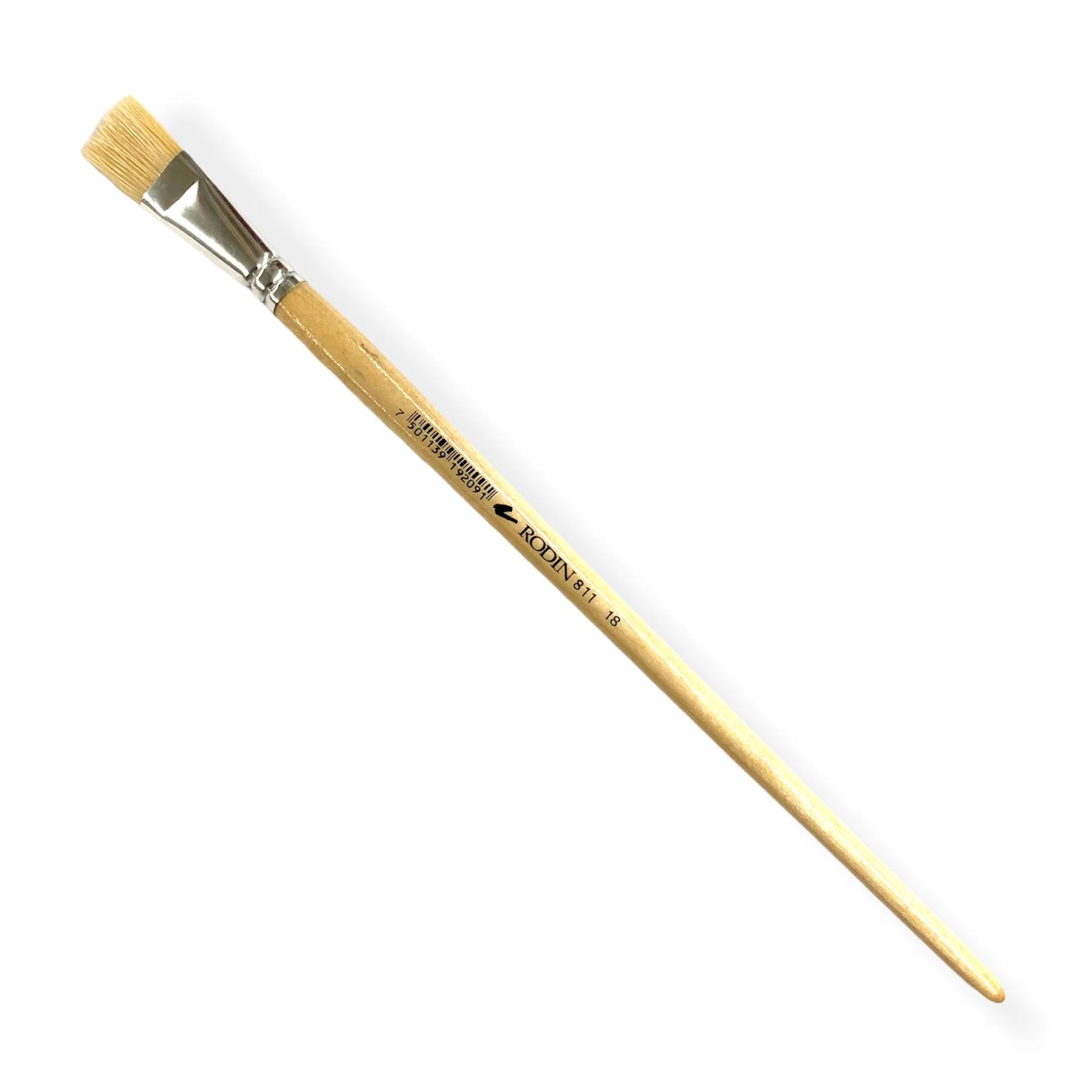 Pincel p/Oleo 811 Plano pelo Cerda #18 Natural Largo Rodin® 811-18 [Pieza]