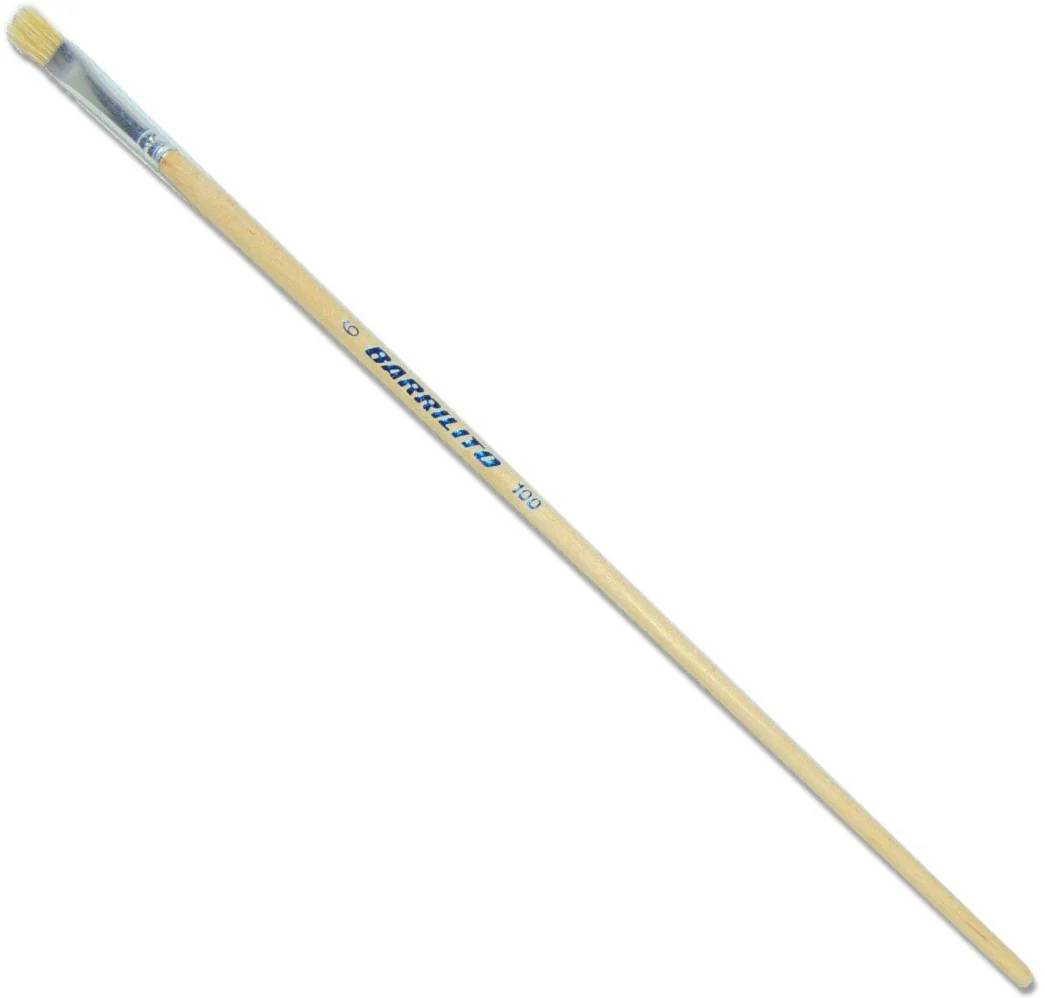 Pincel p/Oleo  Madera 100 Plano pelo de Cerdo Barrilito® [Pieza] - Image 3