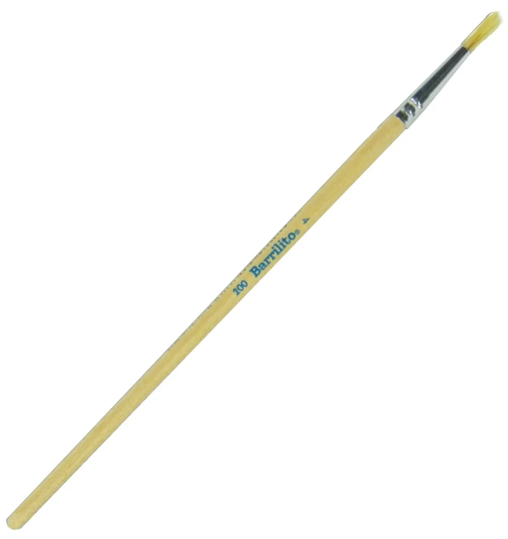 Pincel p/Oleo  Madera 200 Redondo pelo de Cerdo Barrilito® [Pieza]