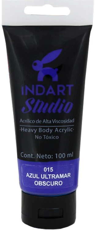 Pintura Acrílica INDART #015 Alta Viscosidad 100ml Azul UltramarOs Studio INDART® PIAAV07015 [Pieza]