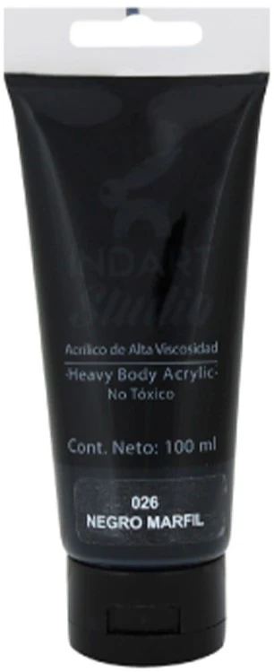 Pintura Acrílica INDART #026 Alta Viscosidad 100ml Negro Marfil Studio INDART® PIAAV07026 [Pieza]