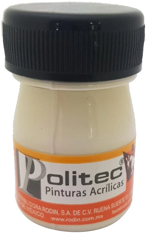 Pintura Acrílica Línea500 #501 Metálico 20ml Blanco Metálico Politec® [Pieza]