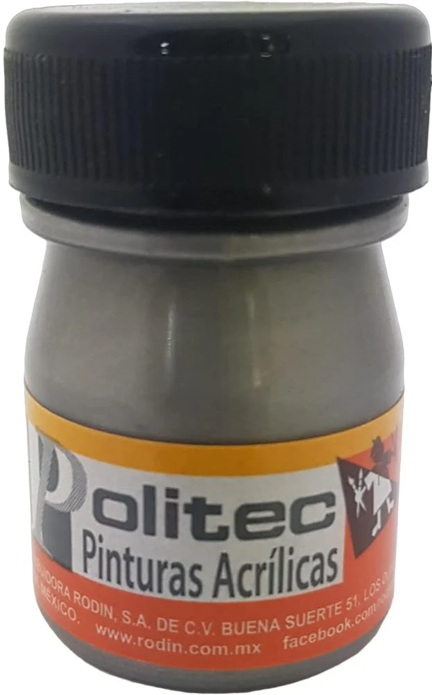 Pintura Acrílica Línea500 #517 Metálico 20ml Gris Metálico Politec® [Pieza]