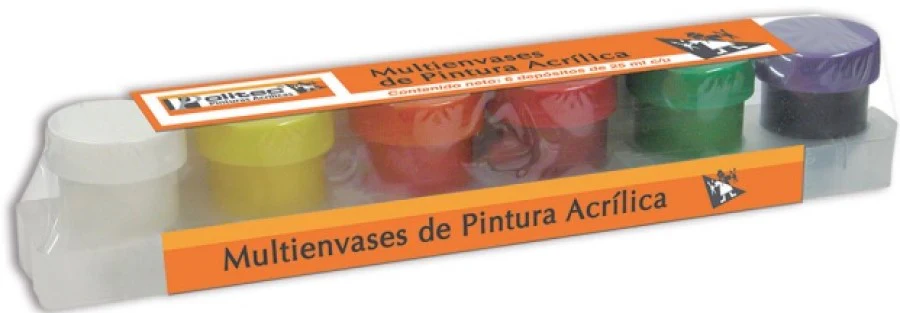Pintura Acrílica Politec Multienvase c/6 25ml Colores (6) Politec® [Conjunto]