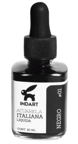 Pintura Acuarela Liquida  30ml 005 091 023 002 059 014 006 025 018 041 007 001 032 003 017 088 004 011 029 030 033 010 Italiana Vidrio INDART® [Frasco] - Image 12