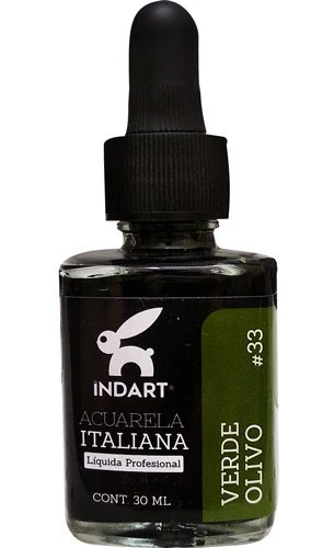 Pintura Acuarela Liquida  30ml 005 091 023 002 059 014 006 025 018 041 007 001 032 003 017 088 004 011 029 030 033 010 Italiana Vidrio INDART® [Frasco] - Image 21