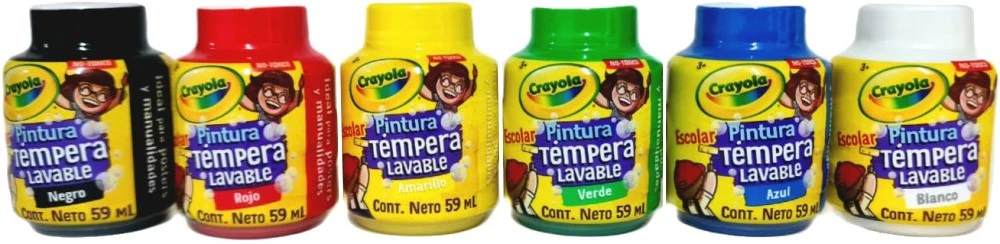 Pintura Témpera Crayola Lavable 59ml Colores (6) Est.c/6 Crayola® 542006 [Estuche] - Image 4