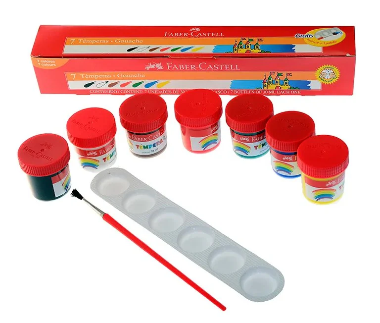Pintura Témpera Faber Faber Castell 30ml Colores (7) Est.c/7 Faber-Castell® [Estuche]