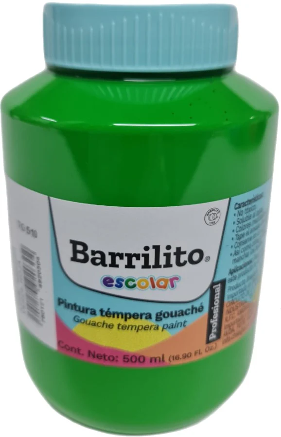 Pintura Témpera Gouaché  500ml Barrilito® [Contenedor plástico] - Image 12