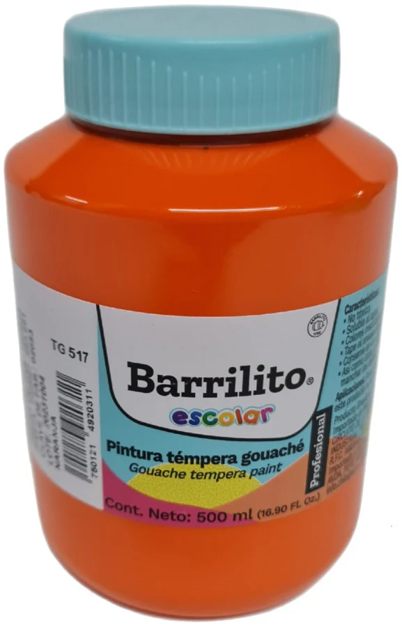 Pintura Témpera Gouaché  500ml Barrilito® [Contenedor plástico] - Image 7