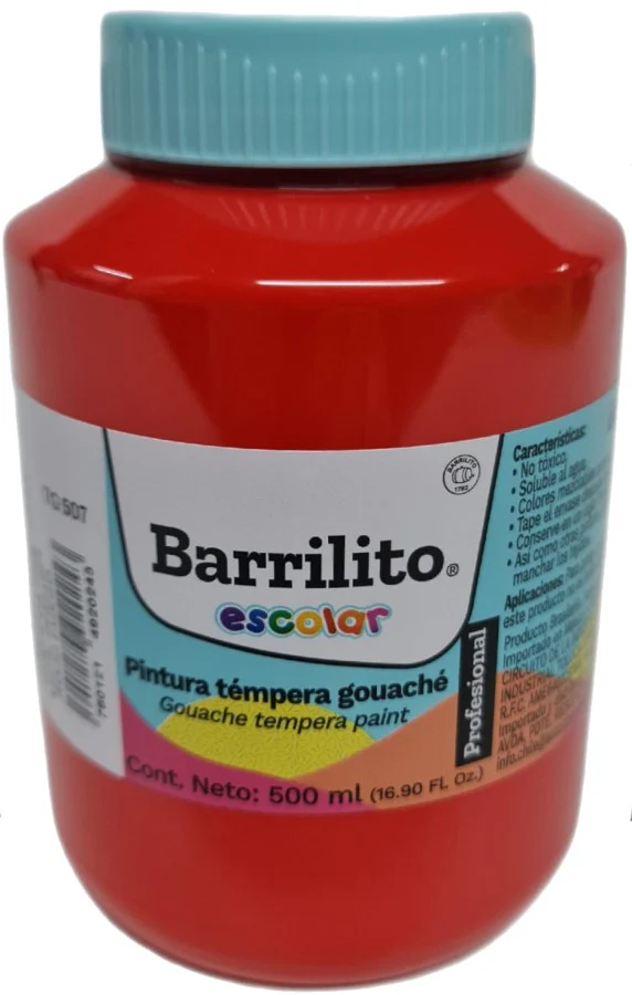 Pintura Témpera Gouaché  500ml Barrilito® [Contenedor plástico] - Image 9