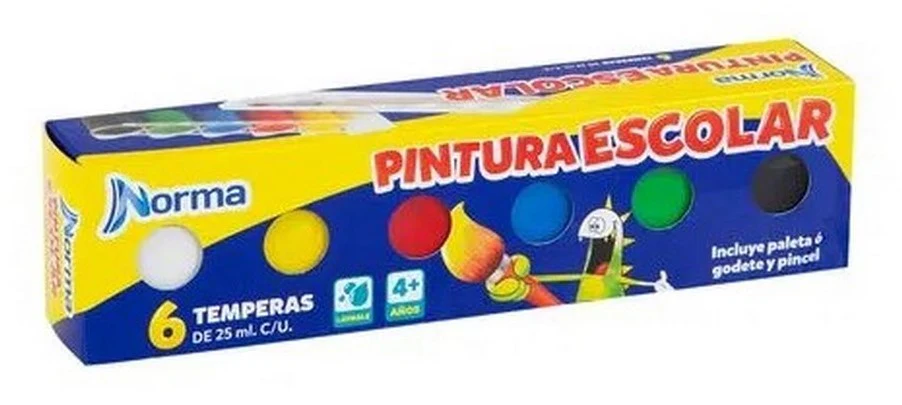 Pintura Témpera Norma Escolar Metalizada c/6 Fluorescente Norma® [Pieza] - Image 5