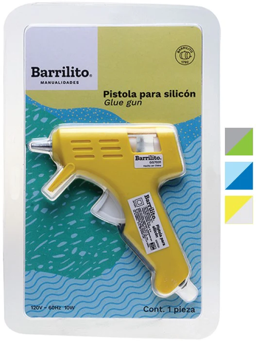Pistola p/Silicon Eléctrica 120v barra Ø7mm Barrilito® GG7031 [Pieza]